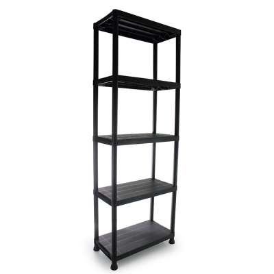 black big size 5 shelves large items storage rack