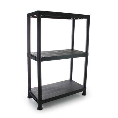 black big size 3 shelves plastic shelf