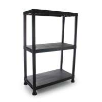 black big size 3 shelves plastic shelf