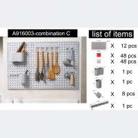 DIY plastic wall mounted combined small size pegboard hook set C