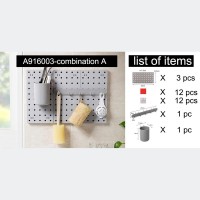 wall mounted small plastic pegboard display combined set A