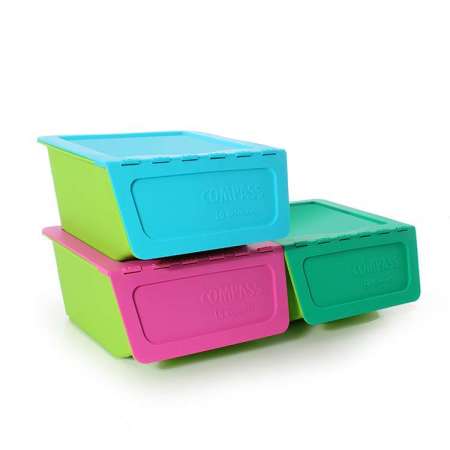 hot sale Stackable storage plastic box with Flip cover