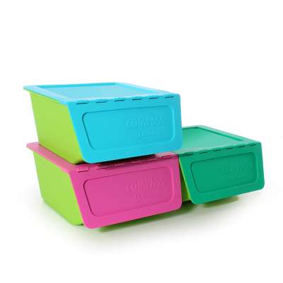 hot sale Stackable storage plastic box with Flip cover